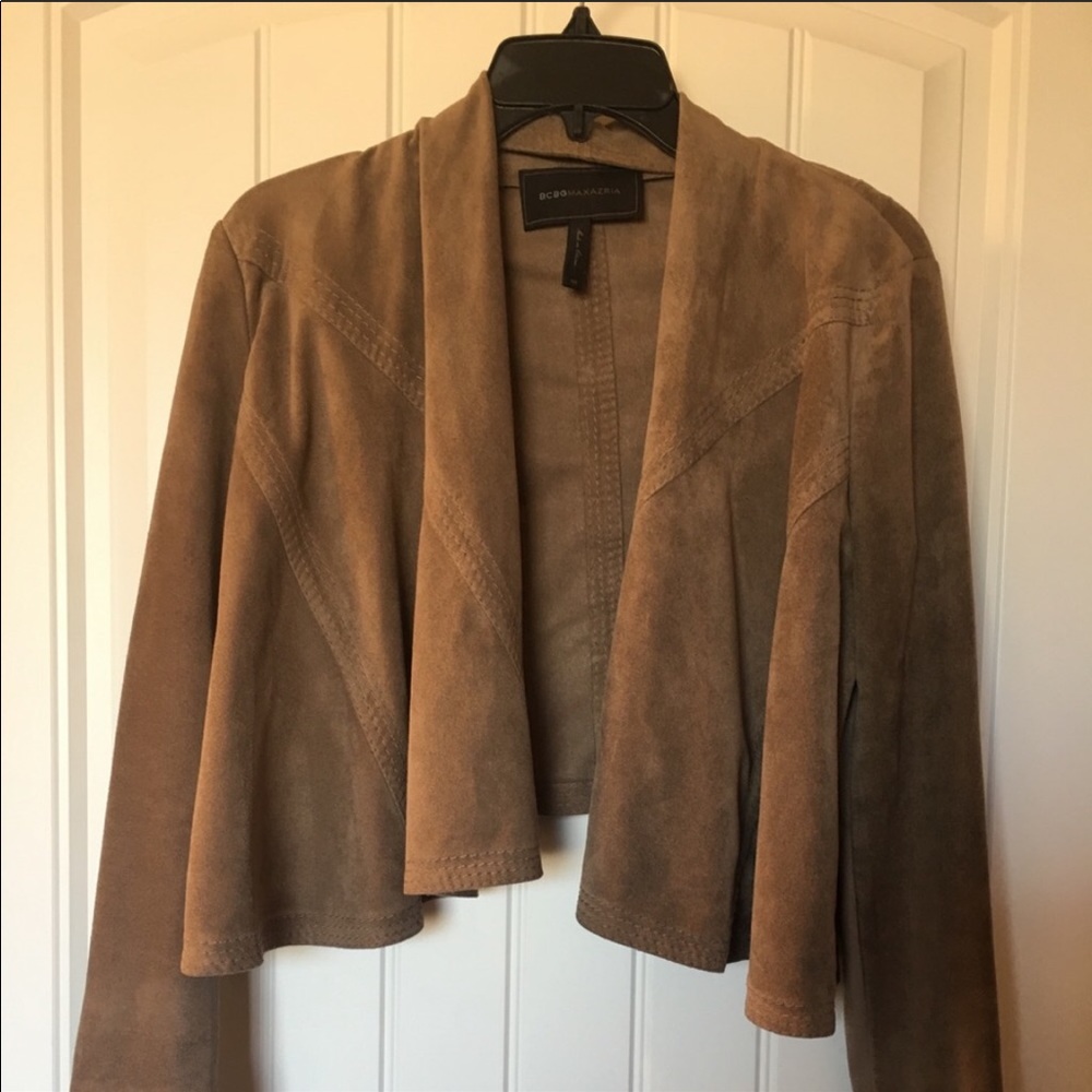 Bcbg suede crop jacket